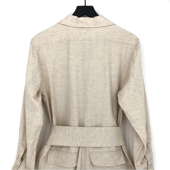 BOA Linen Blend Belted Jumpsuit Cream S - Picture 13 of 16